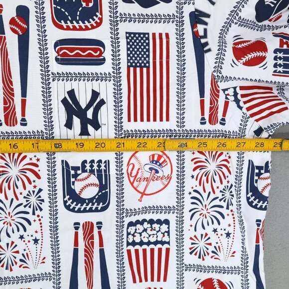 New York Yankees Shirt Sz 3XL All Over Print Reyn Spooner Baseball Hawaiian Camp - Picture 4 of 5